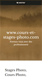 Mobile Screenshot of cours-et-stages-photo.com